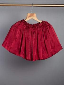 Satin Red Skirt