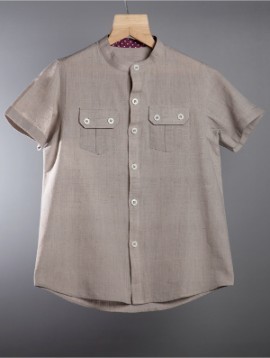 Cotton Shirt (Stone Grey)